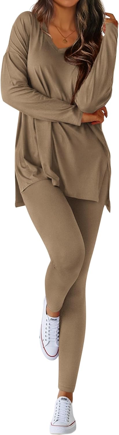 BTFBM Two Piece Sets for Women 2025 Casual Lounge Set Matching Oversized Shirts Leggings Workout Airport Travel Outfits