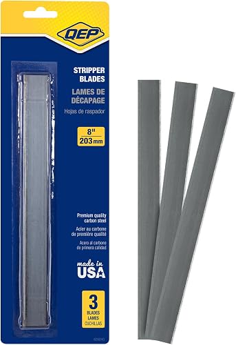 62904Q 8 in. Carbon Steel Replacement Blades for Floor Scraper and Striper, 3 Count, Grey