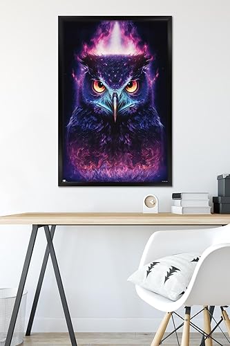 Miniatura 6 de Trends International Wumples - Póster de pared de búho místico, 22.37 x 34.00 pulgadas, versión enmarcada en negro