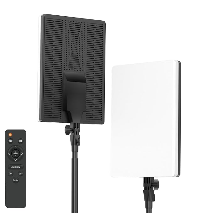Sounce 75W Professional Fill Light with Remote | 700 LEDs | 96+ CRI | 2800K-6800K Colour Temperature | Adjustable Brightness | 180° Tilt | Soft Studio Light for YouTube & Video Shoots