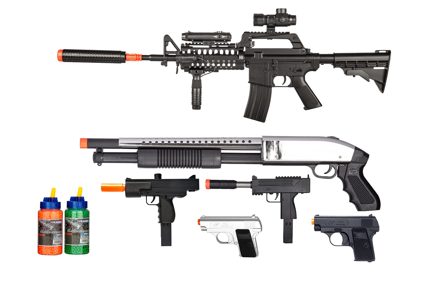 Airsoft Toy Gun Package Bundle All in One with Powerful Spring Rifle