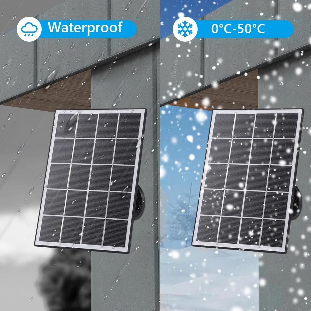 Comphic 20W Solar Panel Charger forRing Video Doorbell 360 Adjustable Mount forDoorbell 4/3/3 Plus/2 B - Image 4
