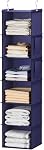 YOUDENOVA Organisateurs et stockage de placards suspendus, 6-Shelf Étagères de rangement suspendues, gris