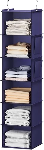 Miniatura 36 de Organizadores y almacenamiento colgante para el clóset, 6 estantes de almacenamiento colgantes para clóset, gris Beige,Negro -,Azul,Marrón,Rojo