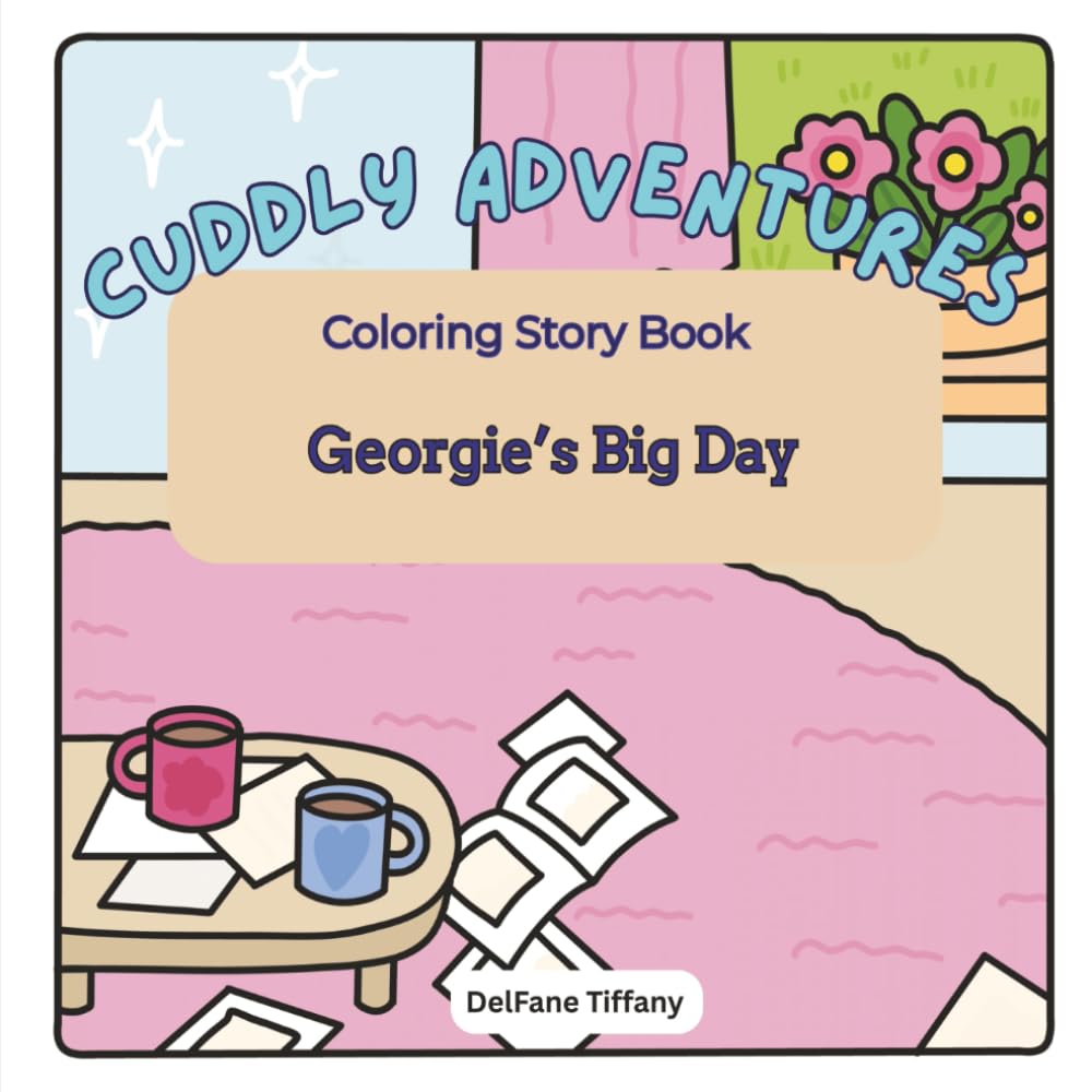 Cuddly Adventures Coloring Story Book Georgie's Big Day: 8.5x8.5 inches, 38 pages | 17 full coloring pages for kids…gift for birthdays and holidays