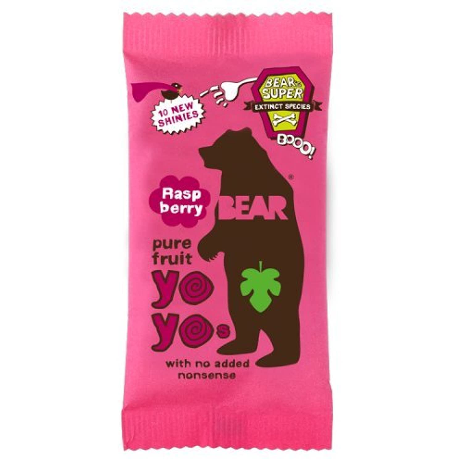Bear Nibbles Pure Raspberry Fruit Yoyo, 20g