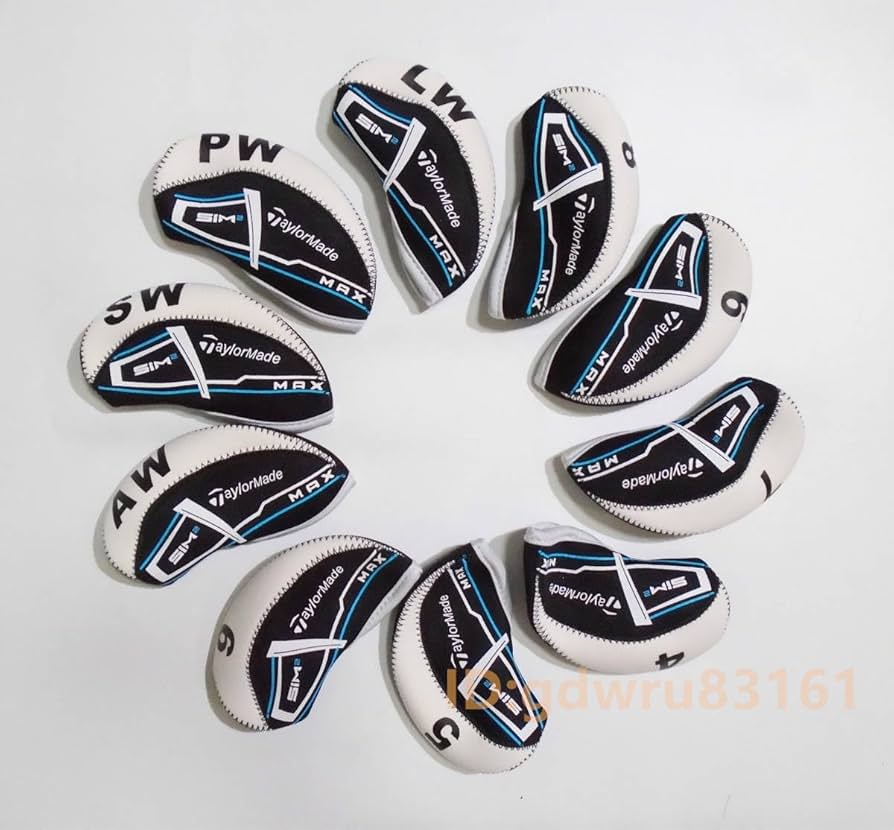 Amazon.co.jp: アイアンカバー 着脱らくらく 黒*白 Taylormade