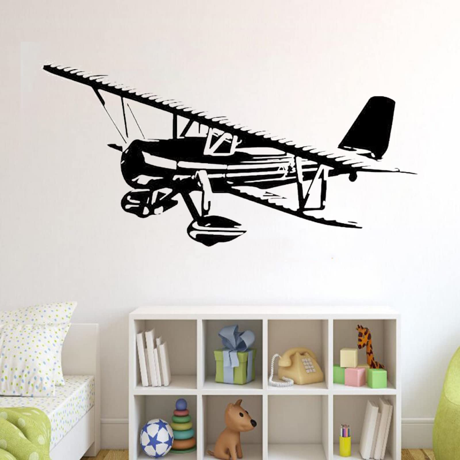 3D Cassé Mur Stickers Muraux Avion Décoration De Maison Autocollants Cassé Art Décalcomanie