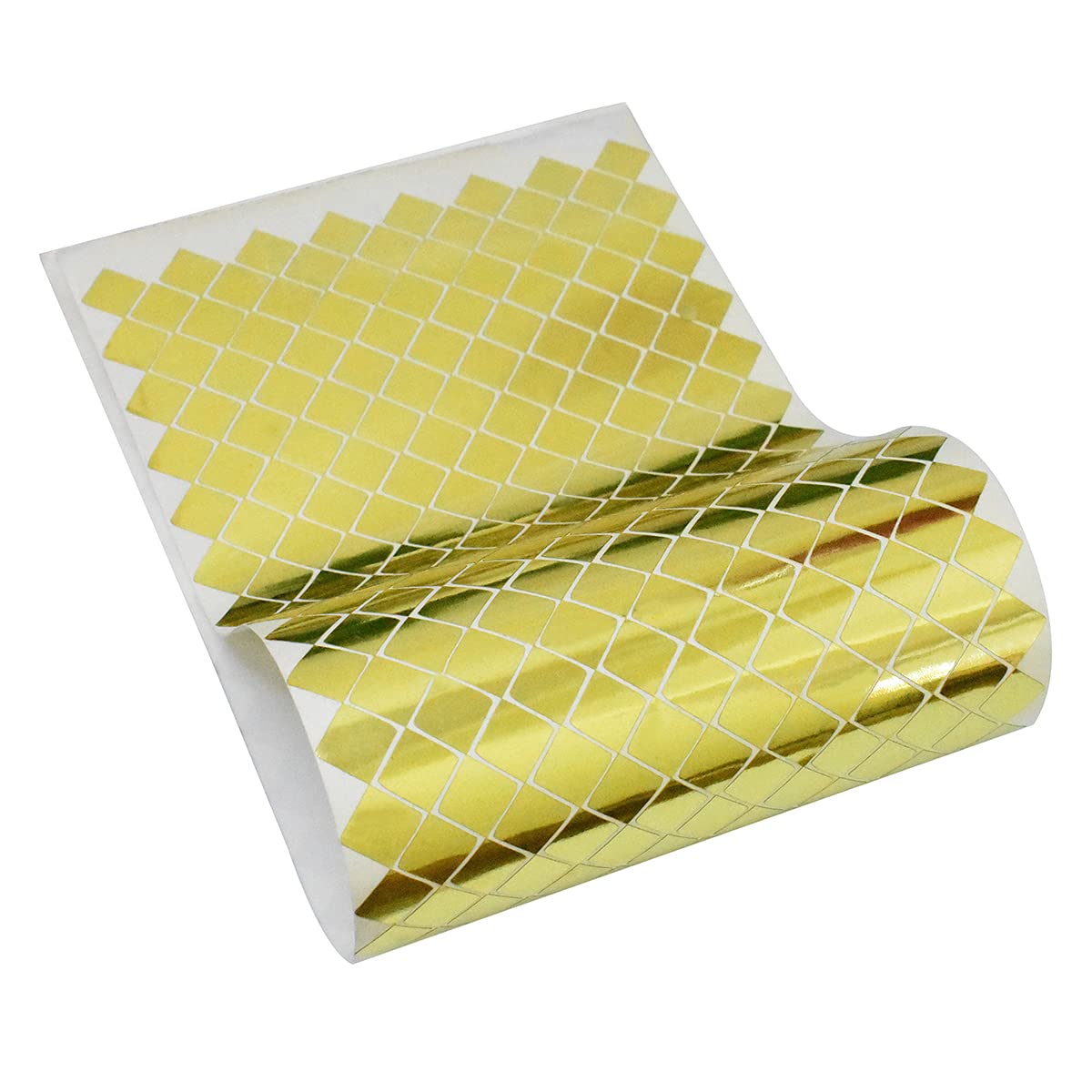 Embroiderymaterial Diamond Shape Gold Foil Sticker Sheet for DIY & Craft Projects 12MM-5 Sheet-2000 Pieces-image-24