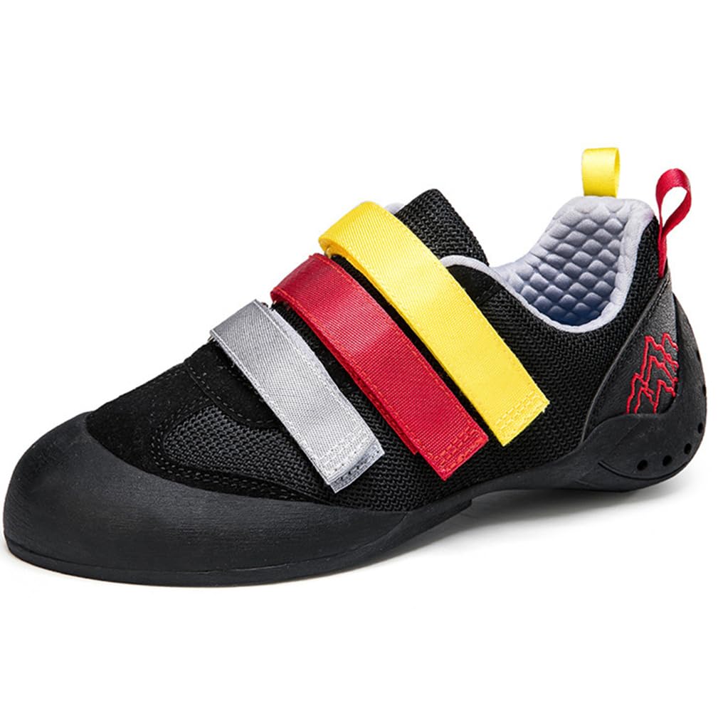 Scarpe da Arrampicata da Uomo Scarpette da Boulder Antiscivolo Traspiranti Chiusura Autoadesiva Smorzamento per L'Arrampicata Sportiva