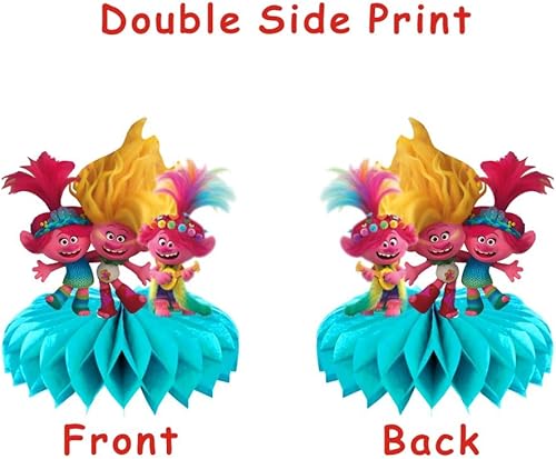 Miniatura 4 de 8 piezas de centro de mesa de panal de dibujos animados, suministros de fiesta de cumpleaños de dibujos animados, decoraciones de mesa para