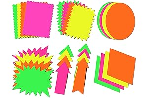 Crafting Supplies Clearance Sale: 9.5x11.5in Neon Poster Board Cutouts