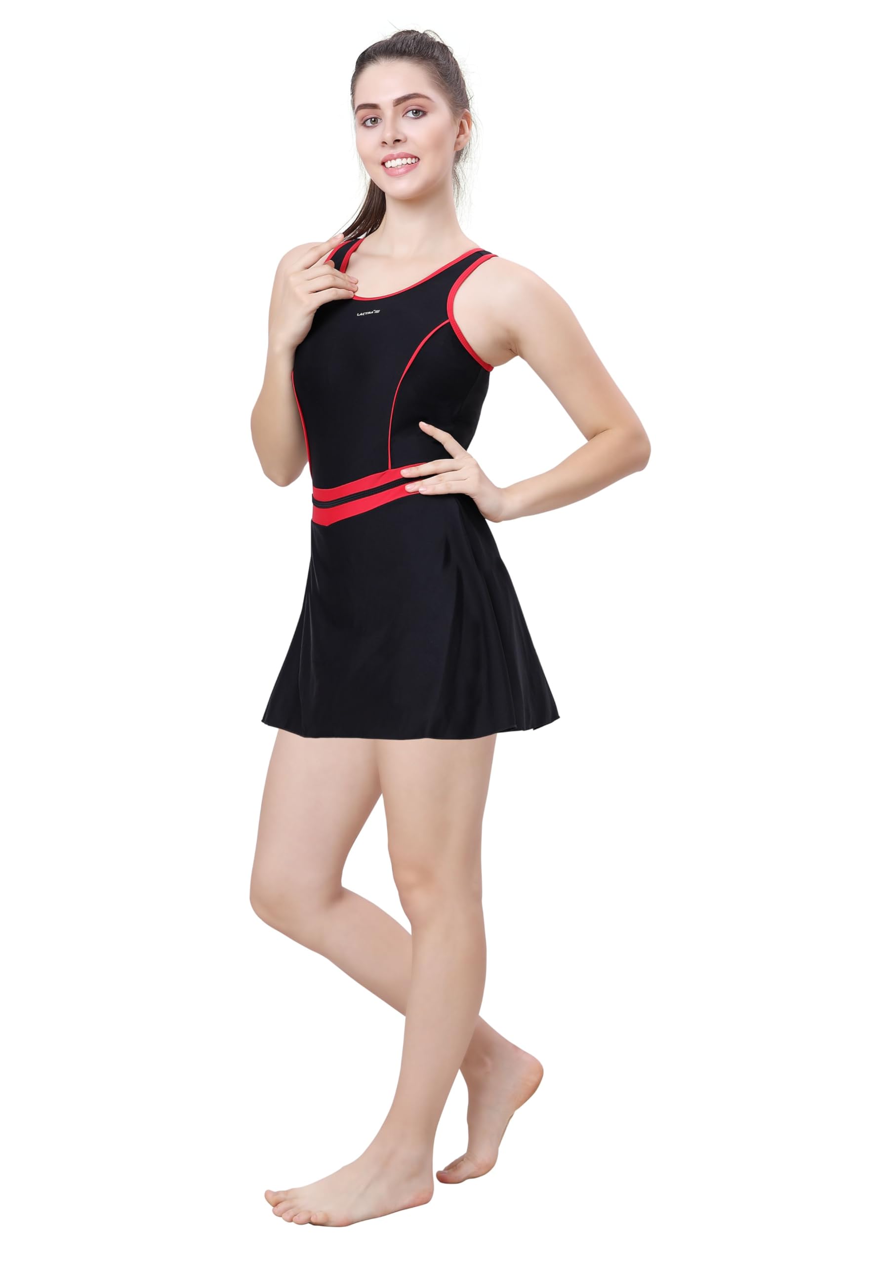 Racerback Swimdress with Boyleg | Removable Bra Pads & Shape Retention | Modest & Comfortable Women's Swimwear-image-24
