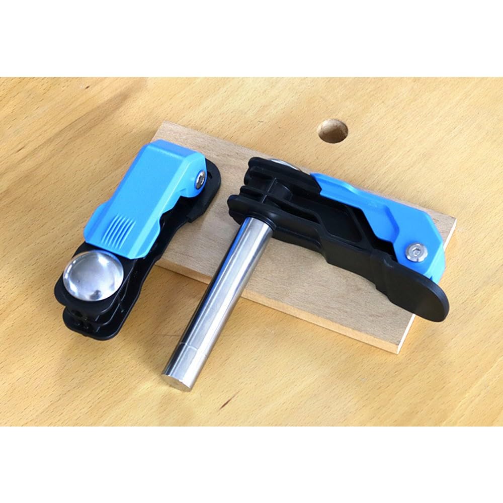 Morsetto a pressione rapida in alluminio, angolo regolabile di tipo F, con strisce diamantate antiscivolo, finitura anodizzata resistente alla ruggine, per tavole da 19 mm e 20 mm, blu
