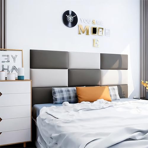 Miniatura 5 de Paneles tapizados 3D anticolisión para niños, paneles de pared tapizados para despegar y pegar, cabecero Queen, calcomanías decorativas de pared