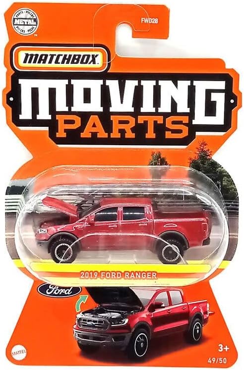 Matchbox Moving Parts 2019 Ford Ranger 4950 (rojo)