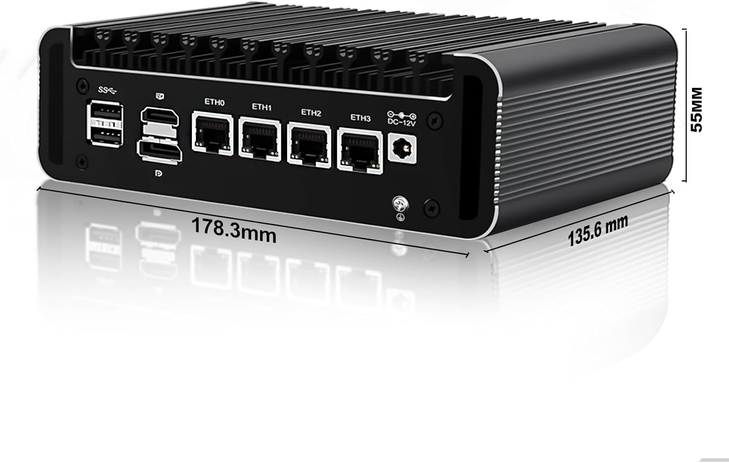 Micro Firewall Appliance/Mini PC -N150 (Upgraded N100, 4C/4T), 4X 2.5GbE i226-V, AES-NI, 8 USB, HDMI2.1, DP1.4, Dual Display, VPN Router, 32GB RAM 512GB SSD - Image 2