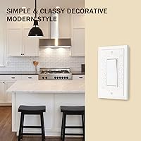 Vista 9 de Placa de cubierta decorativa para interruptor de luz, placas de pared decorativas modernas para GFCI, toma de corriente, interruptor regulador