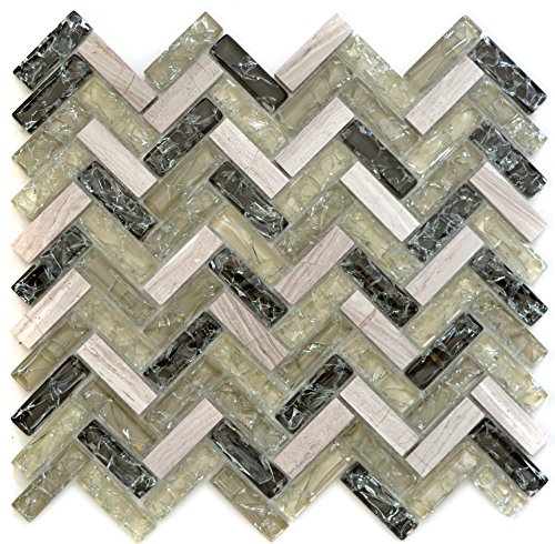 Mosaïque - MOSANI - MOS87-MV728 - Inox translucide - Vert-Gris - 0,09 Mosaïque - MOSANI - MOS87-MV728 - Inox translucide - Vert-Gris - 0,09