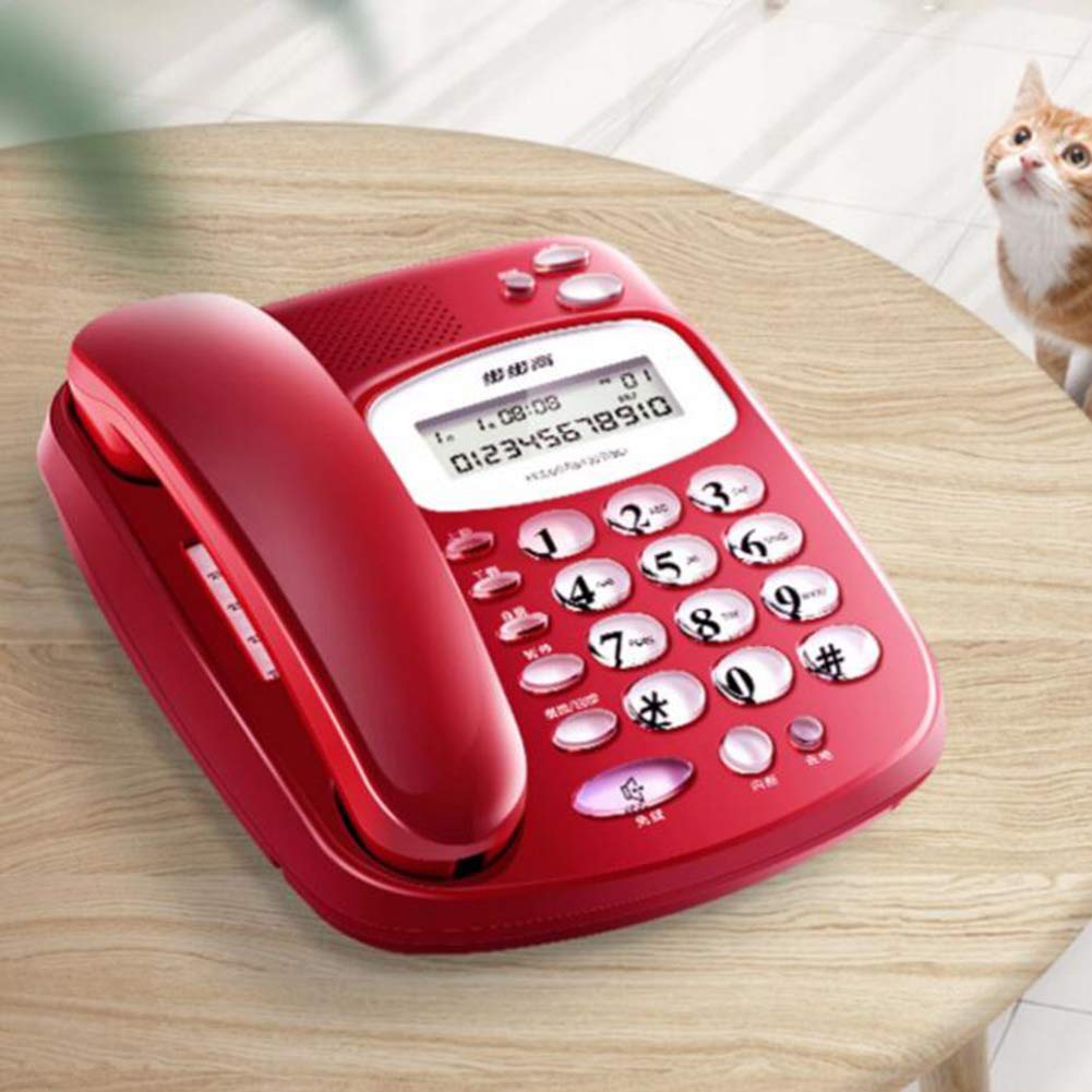 Telefono fisso cablato Telefono fisso Home Office Telefono fisso Suoneria grande Pulsante retroilluminato Enterprise Home Classico Telefono da tavolo Telefono cablato domestico, Telefono fisso per