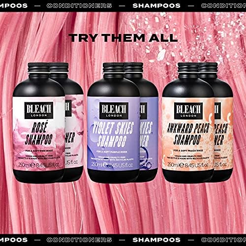 BLEACH LONDON Rose Conditioner - Soft Pastel Pink Rinse, Colour Toning and Preserving, Vegan, Cruelty Free, Daily Hair Nourishment, Colour Depositing Formula, 250 ml