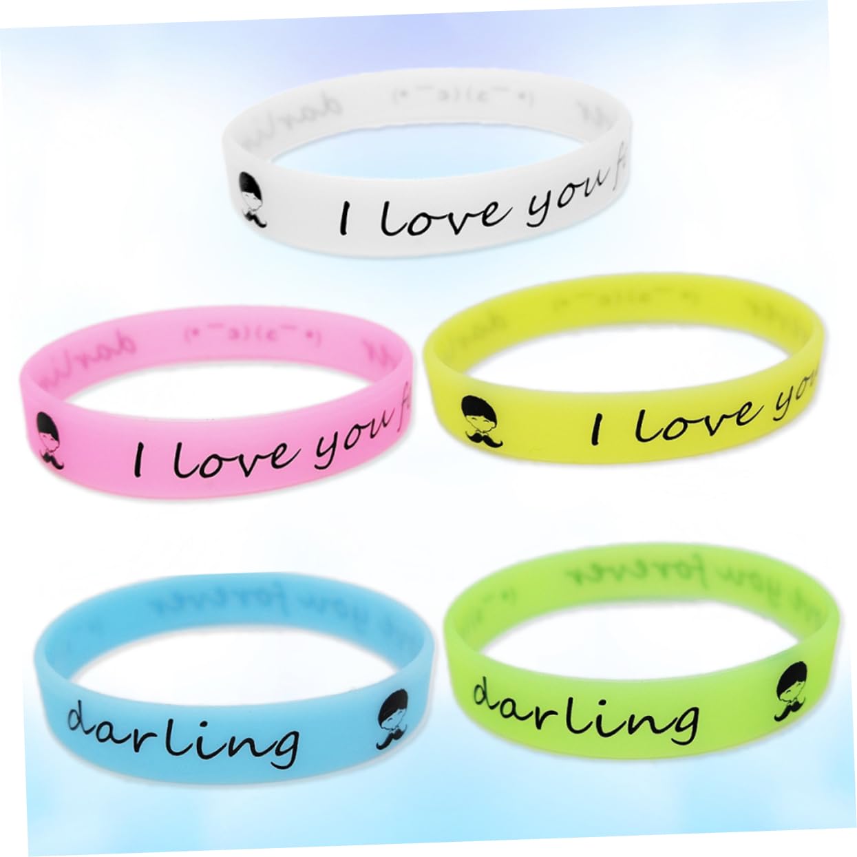 YARNOW 75 Pz braccialetto luminoso braccialetti in silicone personalizzati bagliore nei braccialetti scuri Braccialetti per promuovere un'organizzazione o un'attività polsiera maggiore