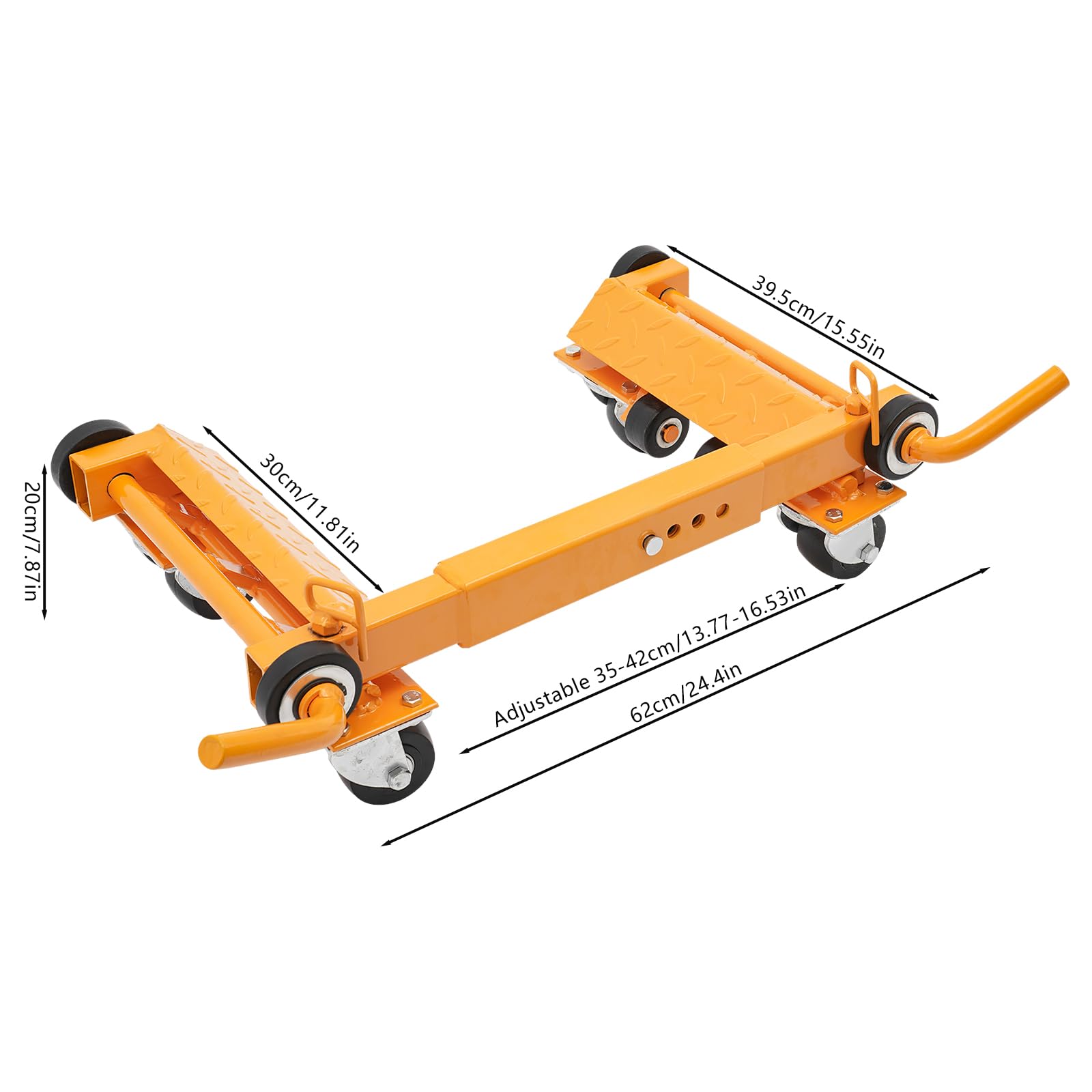 Car Wheel Dolly Jack, Wheel Dolly Tire Jack with Auxiliary Wheel, Auto Tire Mechanic Lift Wheel Tire Lifting Tool Load Capacity 2204.62 lb. (Yellow)