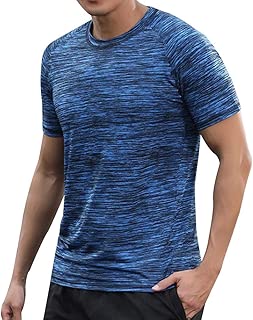 Bigine Men's Fast-Dry Breathable Sport T-shirt Summer Casual O-Neck Fitness Top Blouse