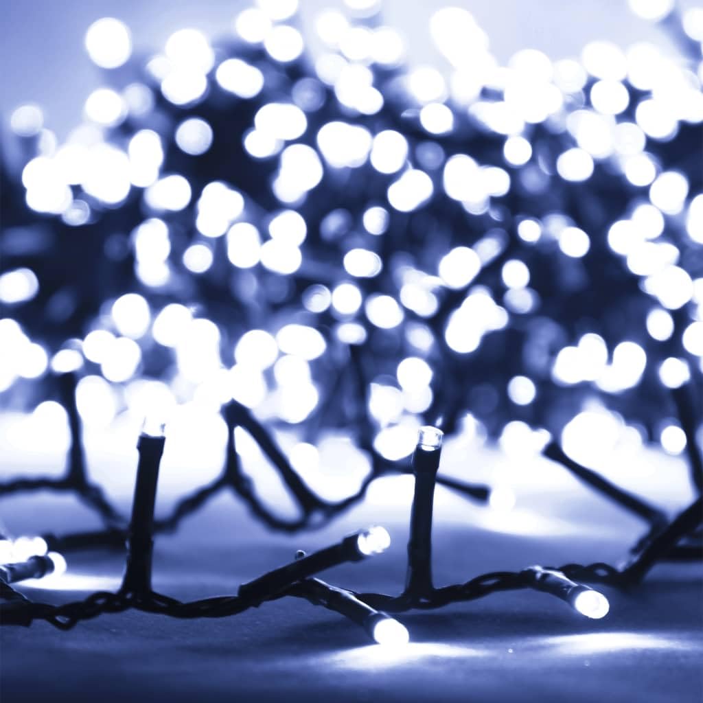 lichterkette draht,led batterie,draht lichterkette batterie,LED-Lichterkette mit 1000 LEDs Kaltweiß 25 m PVCGeeignet für Patio, Schlafzimmer, Wohnzimmer, Weihnachten