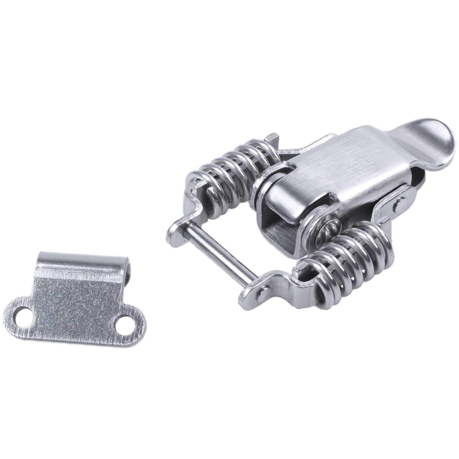 Tassteen 2x Toolbox Draw Compression Spring Toggle Latch Catch Clamp Silver