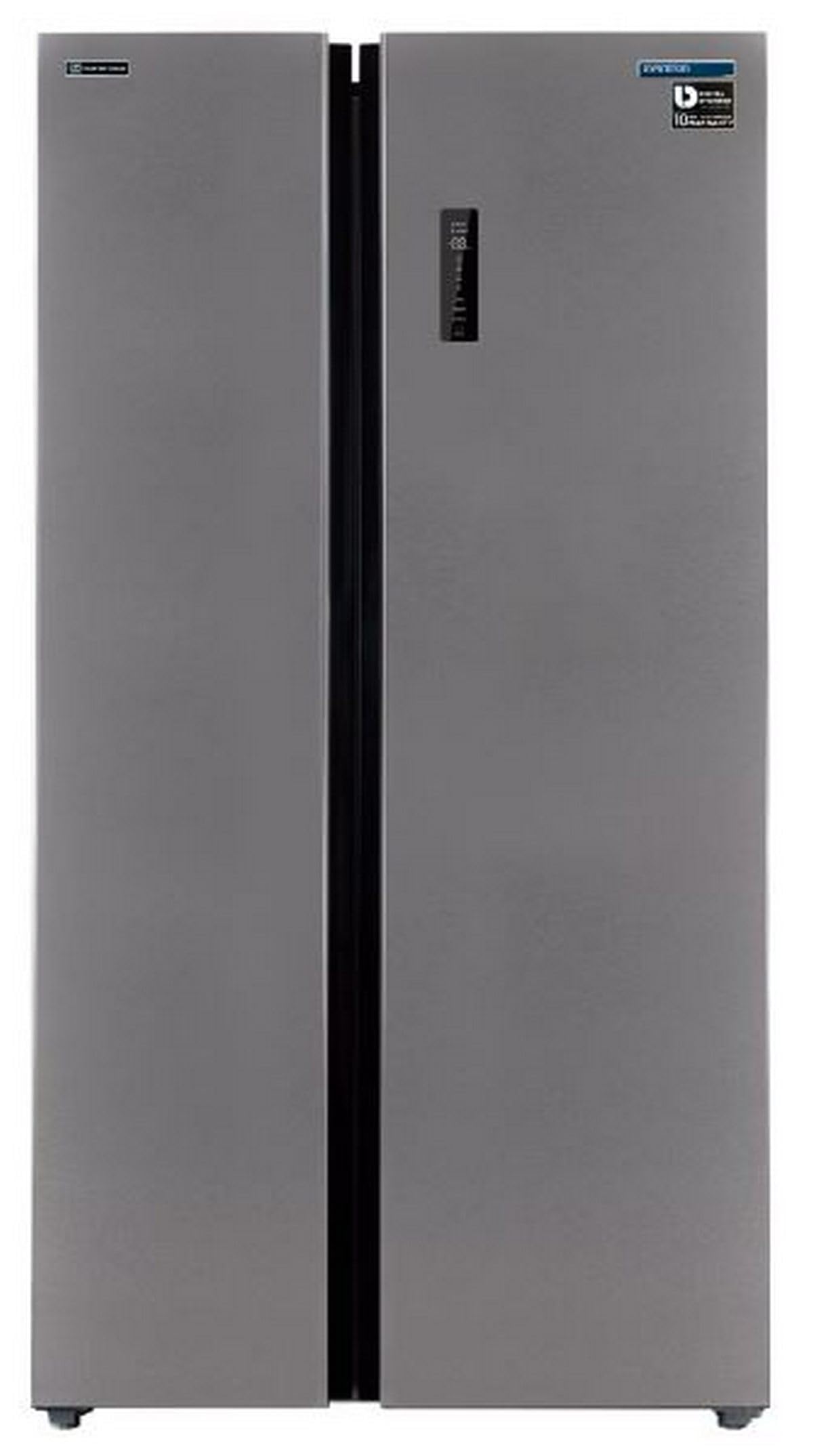 INFINITON Frigorifico Americano SBS-506A77XEM, 505 Litros, 177 cm de Altura, Inverter, Tecnología No Frost TotalFast Cooling y Fast Freezing, Función Eco, E, Inox