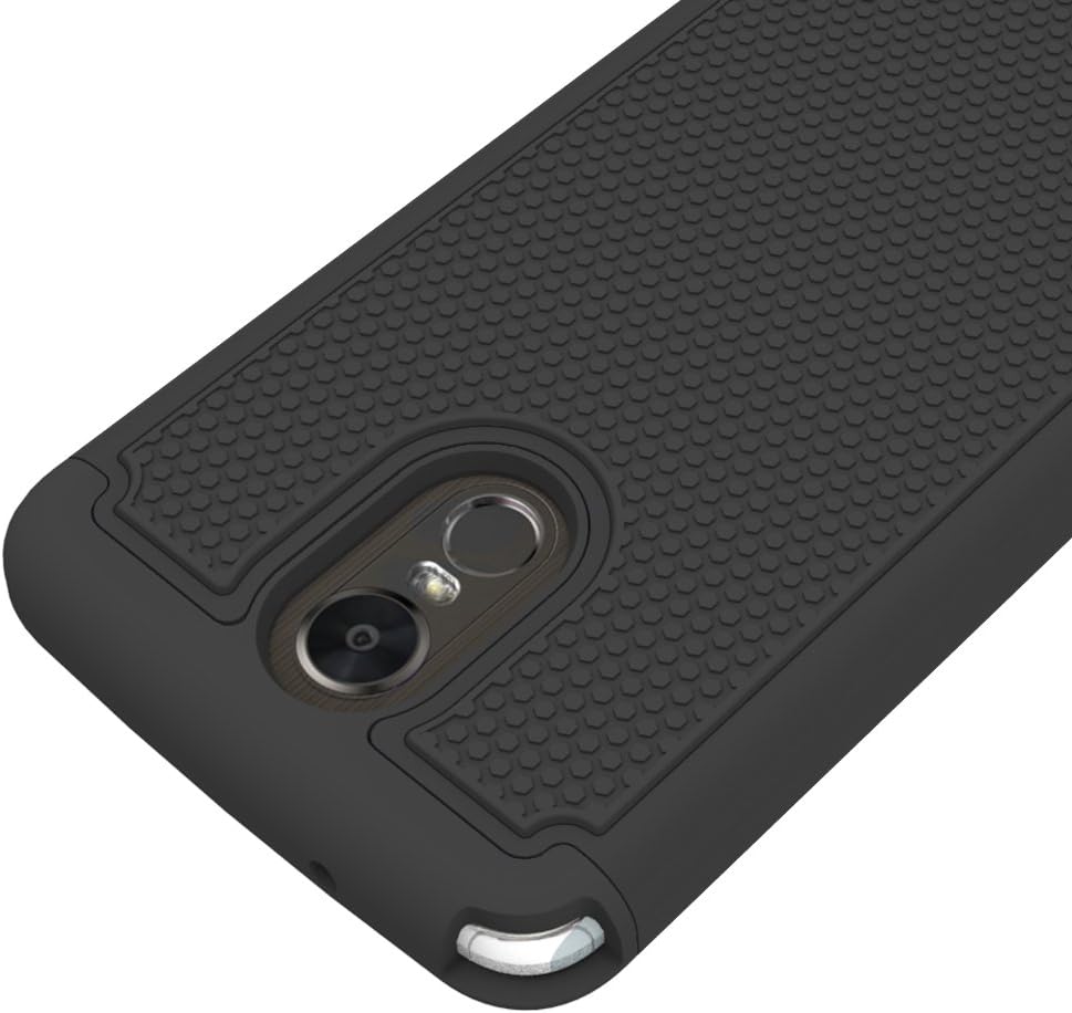 LG Stylo 3 Case, LG Stylo 3 Plus Case, OEAGO [Shockproof] [Impact Protection] Hybrid Dual Layer Defender Protective Case Cover for LG Stylo 3 / LG Stylo 3 Plus/LG Stylus 3 - Black