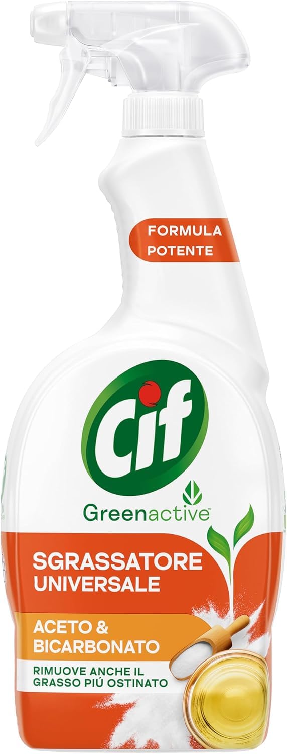 12x Cif Universalentfetter mit Essig und Backpulver, 650 ml, für Ofen, Herd und Kochfeld,+ Italy Shop Service Kostenloser Schlüsselanhänger