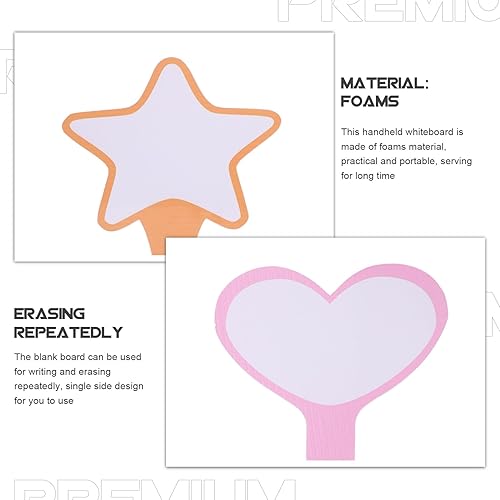 Miniatura 3 de MAGICLULU Paletas de respuesta de subasta 2 piezas de marcador regrabable en blanco paletas de subasta paletas de borrado en seco paletas de subasta