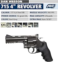 Vista 2 de ASG Dan Wesson 715 Revólver de aire comprimido CO2, .177cal/4.5mm BB