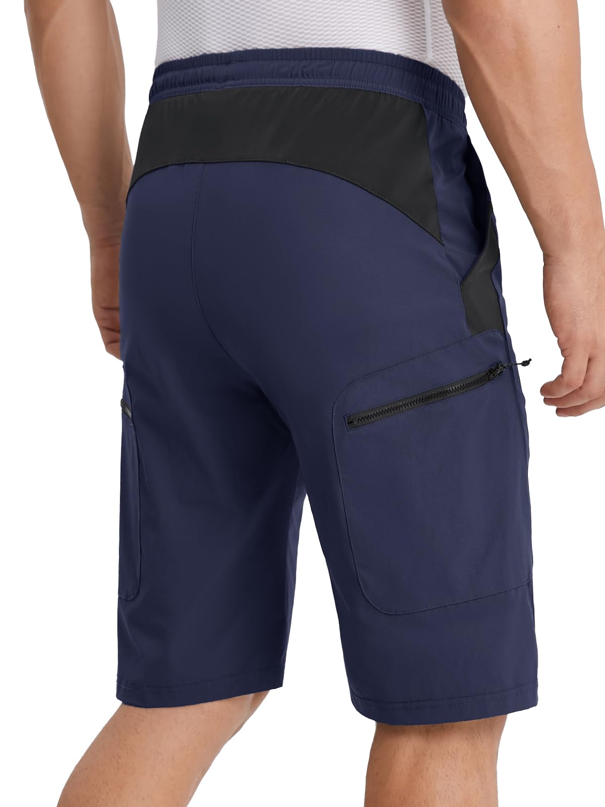 BERGRISAR Pantaloncini da mountain bike da uomo, vestibilità ampia, pantaloncini da ciclismo, 4 tasche