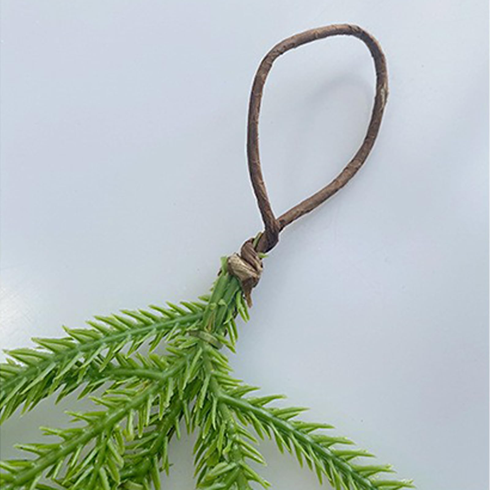 LKPOMI 2 Pack Christmas Teardrop Swags 26 Inch Artificial Pine Needles Door Swag Christmas Greenery Teardrop Wreath for Xmas Holiday Door Mantle Fireplace Decor