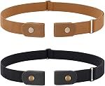 No Buckle No Show Belt for Men Buckle Free Stretch Belt for Jeans Pants 1.38 Inches Wide, Suit for Pants Size 30-48 Inches, A-Black