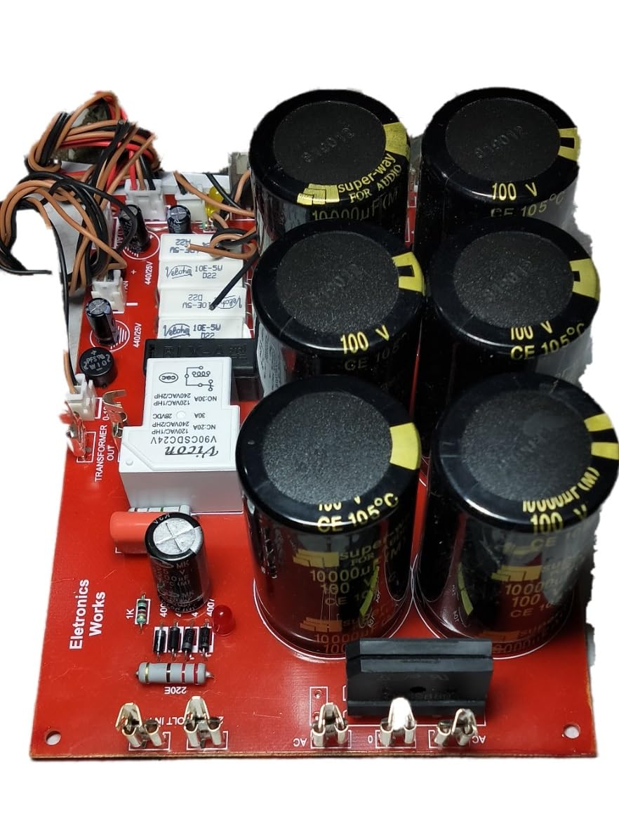 Electronic Works Power Supply for Audio Amplifier Board kit with Soft Starter Ac to dc Supply-image-35