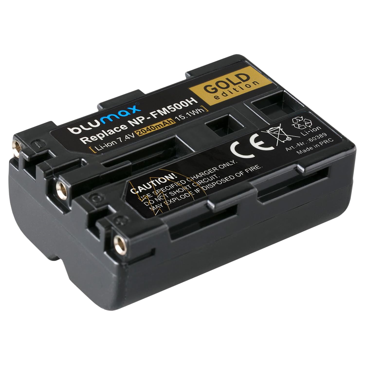 2X Batterie | accumulateurs Blumax Gold Edition NP-FM500H (2040mAh) compatibles avec Divers modèles d'appareil Photo numérique Sony