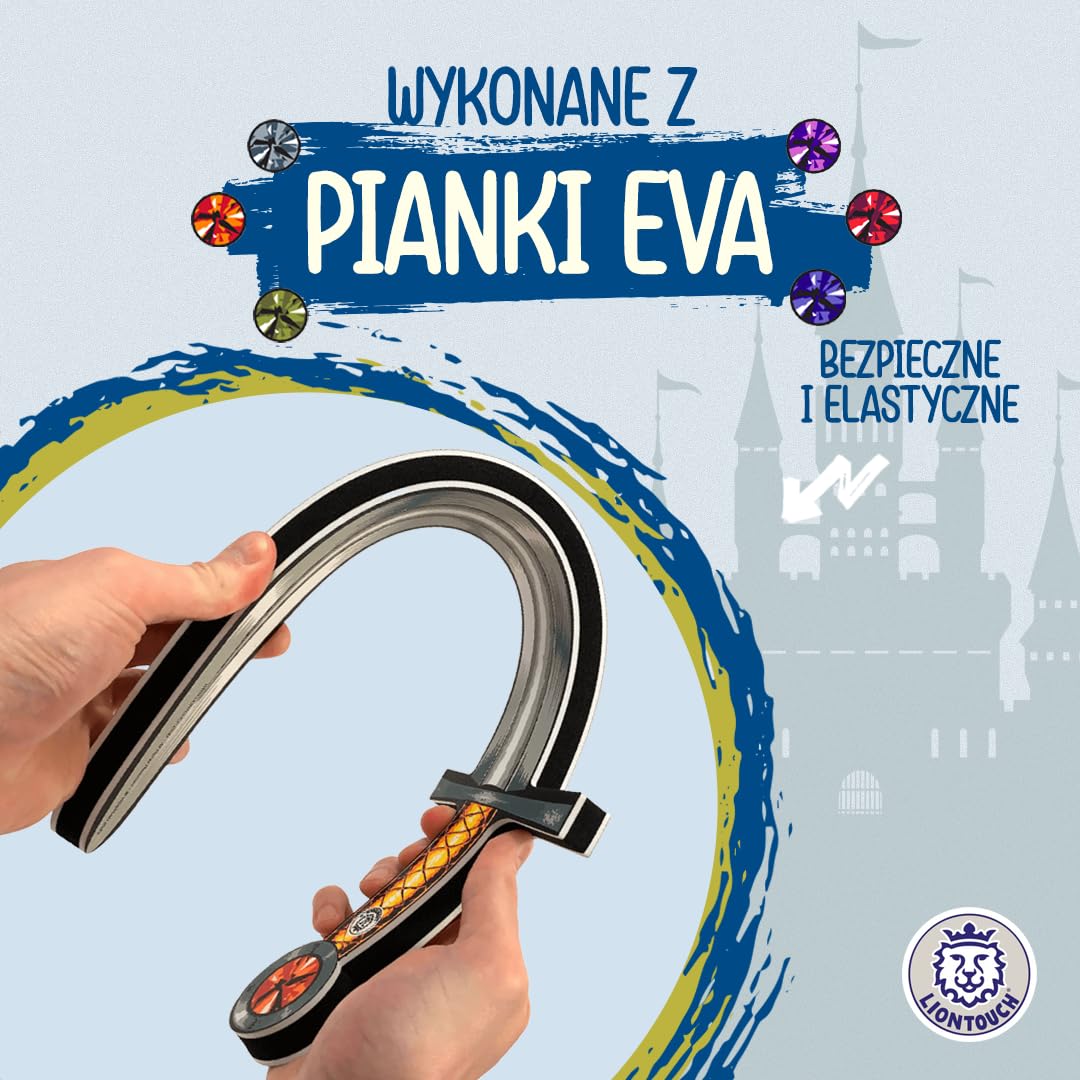 Liontouch - Zestaw mieczy rycerskich, 6 sztuk, zabawka piankowa dla chłopców i dziewczynek od 3 lat, średniowieczne miecze do odgrywania ról, bezpieczna broń i akcesoria kostiumowe do przebrania