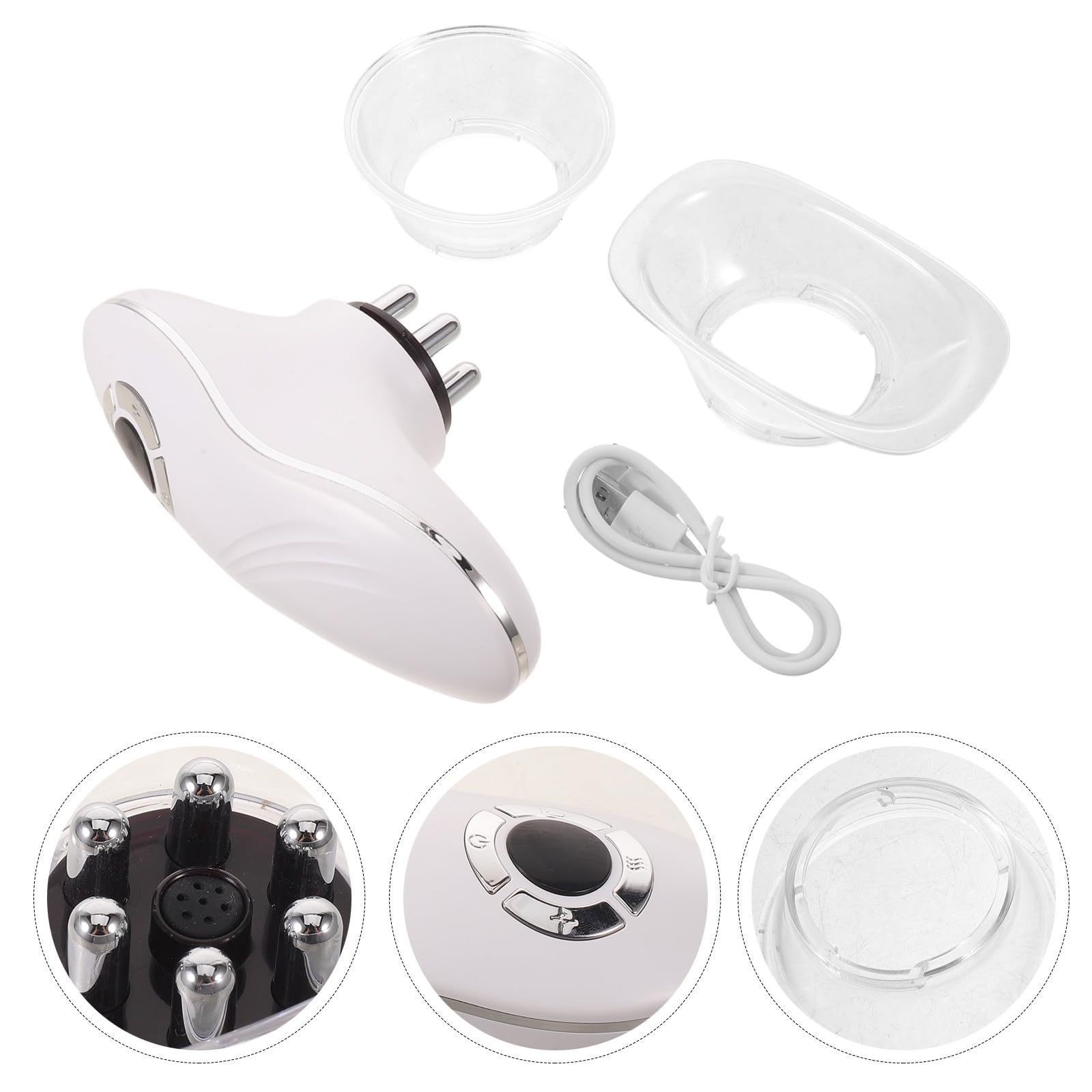 Masajeador Abdominal Eléctrico para Moldear Cuerpo ABS Blanco