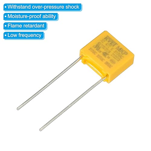 Miniatura 9 de PATIKIL Condensadores de seguridad, paquete de 10 unidades 0.1uF AC 310V 0.295 in Pin Pitch 0.394x0.433x0.197 in polipropileno Film Capacitor