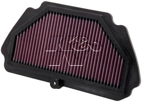 K&N Engine Air Filter High Performance, Premium, Powersport Air Filter Fits 2009-2019 KAWASAKI Ninja ZX-6R, ZX-6R ABS, KRT Edition, 30th Anniversary, ZX600 KA-6009