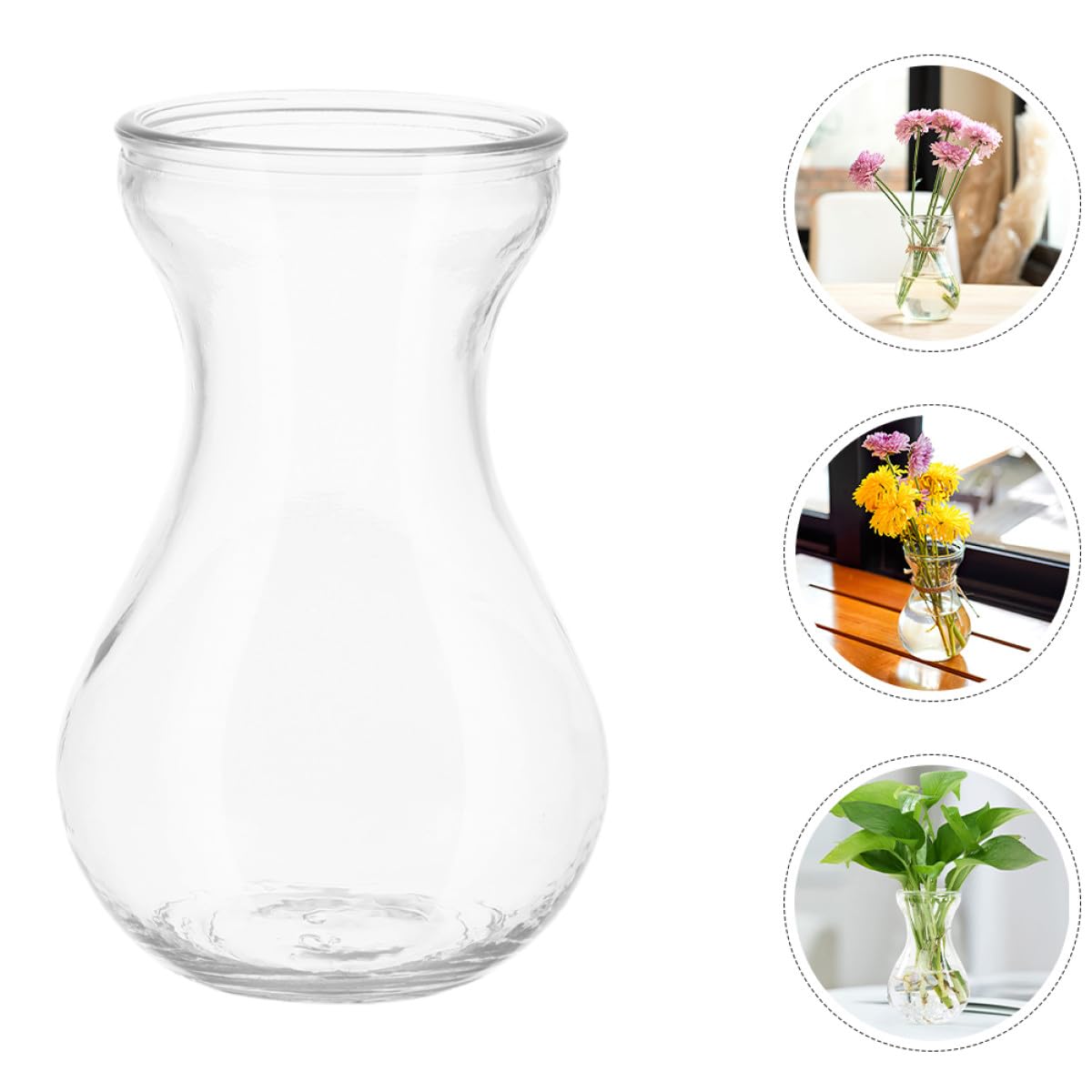 5 pièces Lot de Vases Verre Simples pour Jacinthe Pots de Propagation Hydroponique Vase Centre de Table Décoratif pour Maison et Bureau