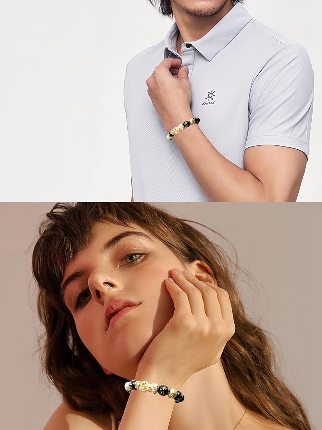 buiufish Feng Shui Obsidian Bracelet, 24k Gold Plated Pixiu Bracelet Dragon Protection for Men Women, 12mm Mantra Prayer Beads Bracelets Meaning to Attract Wealth and Good Luck - Image 9