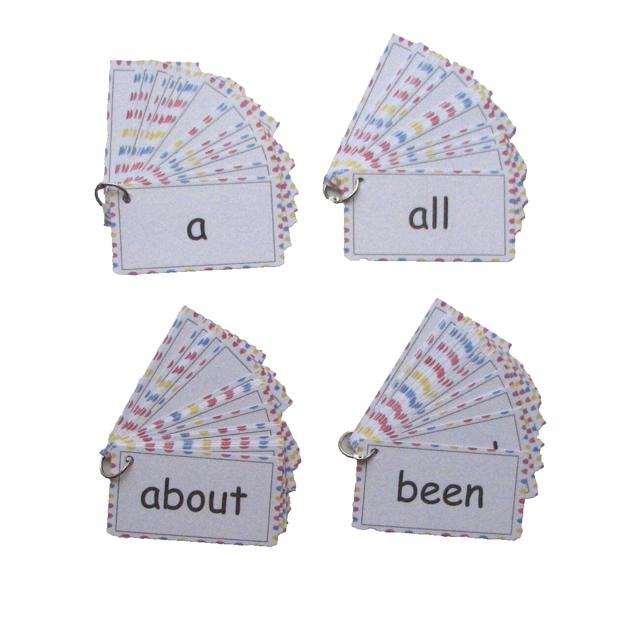 4 Fry Sight Word Flashcard Rings First 100 Sight Words
