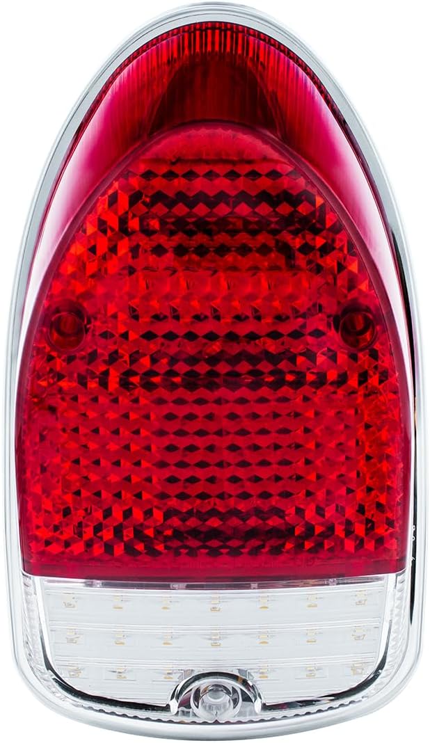United Pacific VTL6870LED Super Bright 46 LED Taillight w/Trim for 1968-70 VW Beetle, Polycarbonate Lens, Plug-N-Play, Easy Install – ONE Unit