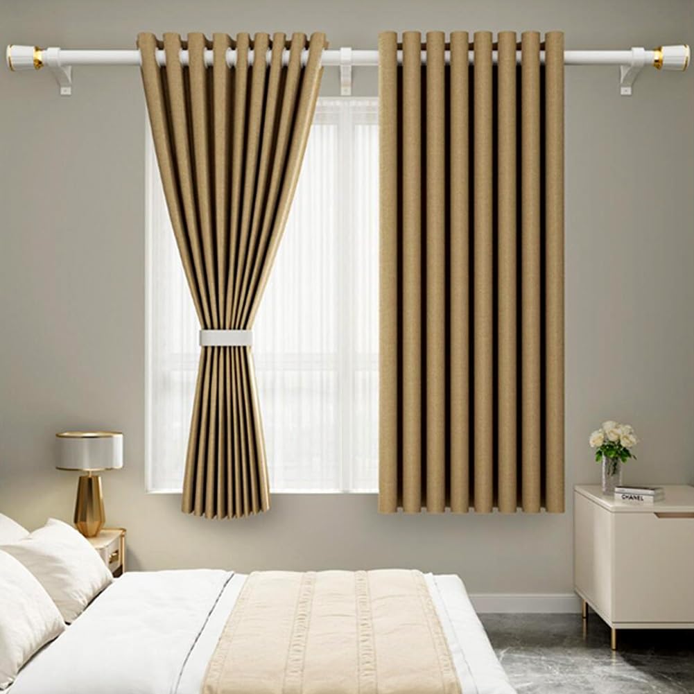 Duschvorhangstange mit verstellbarer Spannung, ohne Bohren, Teleskopstange für Badezimmer, 40 x 500 cm, Silber-Finish, Größe 2,1, 3,0 m + 20 Ringe im Lieferumfang enthalten