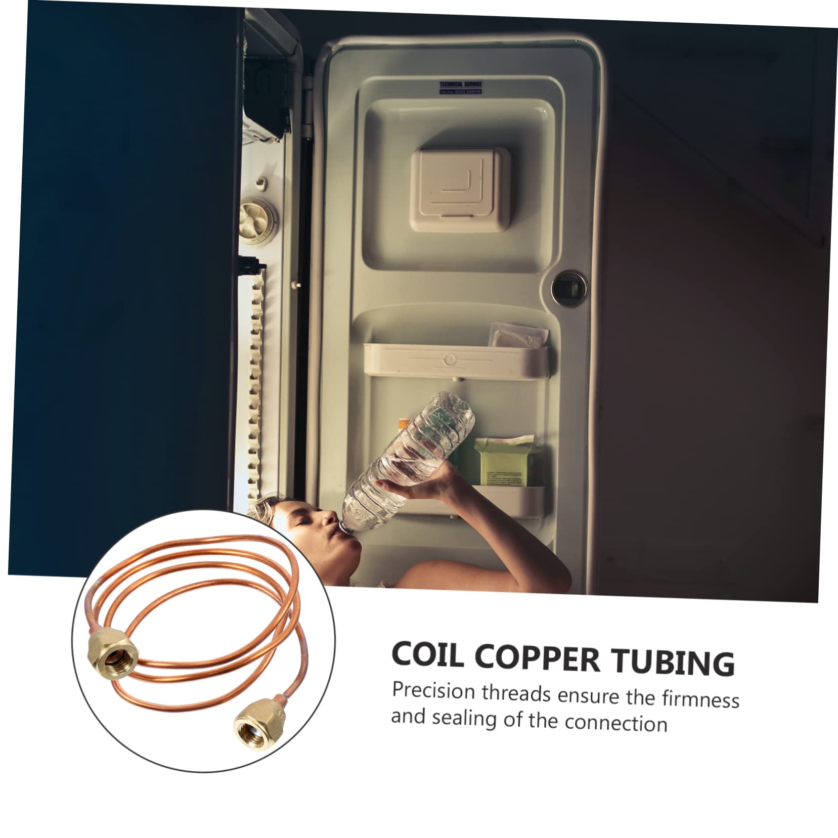 BUTIFULSIC Sturdy Hose Connector Capillary Tubing for Refrigerator Parts Industrial Use